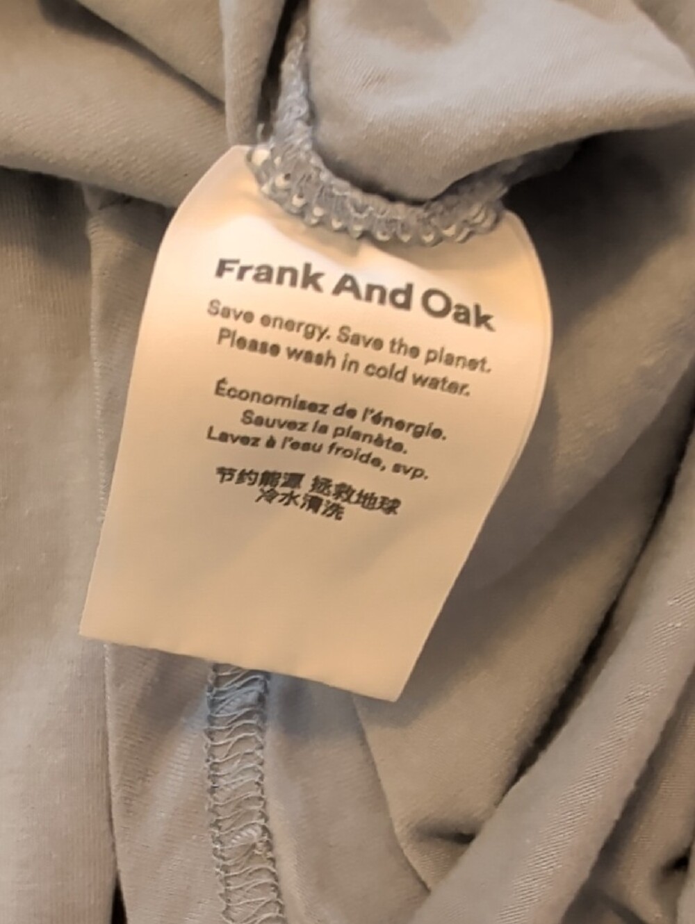Frank & Oak Pale Blue Button-Down Long Sleeve Shirt - Picture 5 of 6